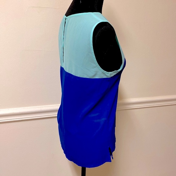 Forever 21 NWOT Blue Colorblock Sleeveless Top - Picture 9 of 11